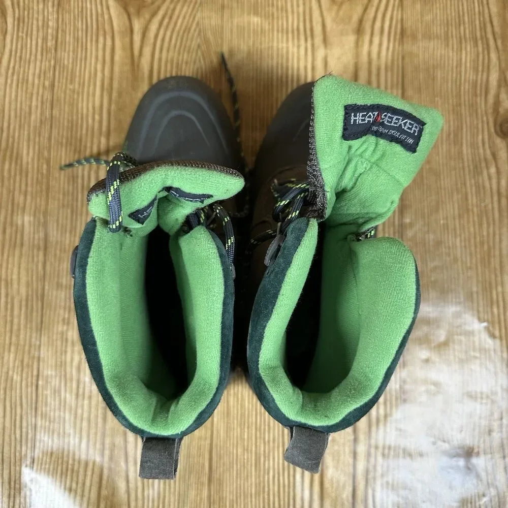 The North Face Chilkat Lace II Winter Boots Youth Size 4 Brown Waterproof‎